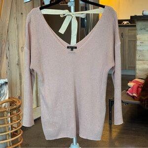 *SOLD* Sz XS Massimo Dutti V-Neck Sweater in Pale Pink